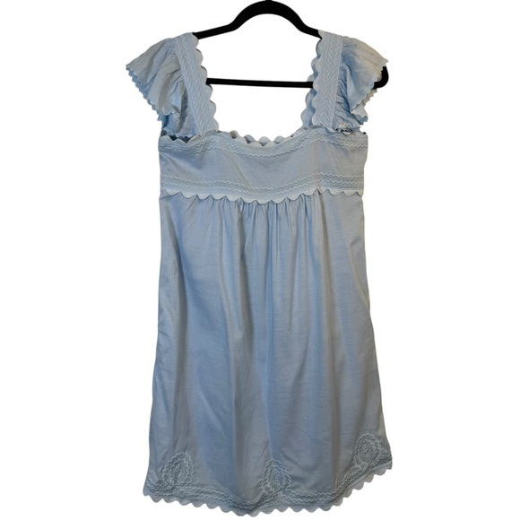 J. Marie Collection Ryan Baby Blue Embroidered Flutter Sleeve Sun Dress Size XS - Picture 10 of 10